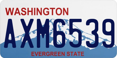 WA license plate AXM6539