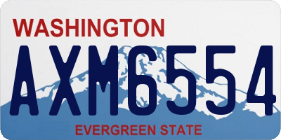 WA license plate AXM6554