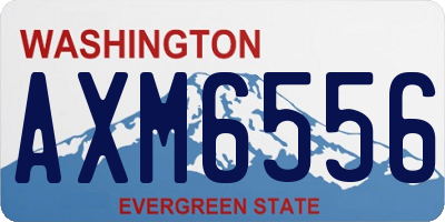 WA license plate AXM6556