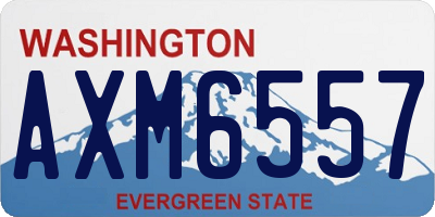 WA license plate AXM6557