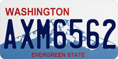 WA license plate AXM6562