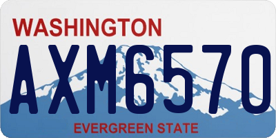 WA license plate AXM6570