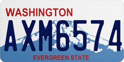WA license plate AXM6574