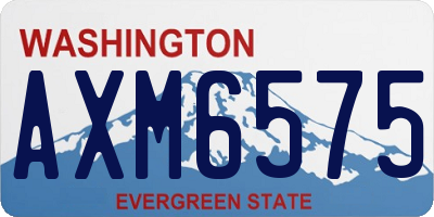 WA license plate AXM6575