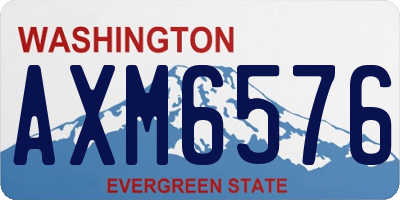 WA license plate AXM6576