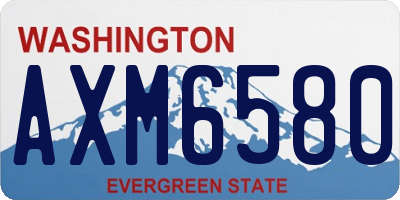 WA license plate AXM6580