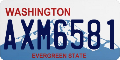 WA license plate AXM6581