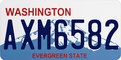 WA license plate AXM6582