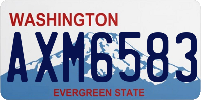WA license plate AXM6583