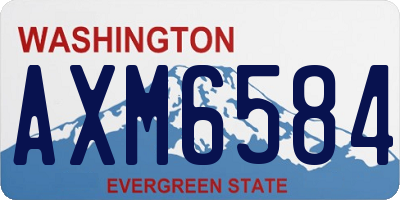 WA license plate AXM6584