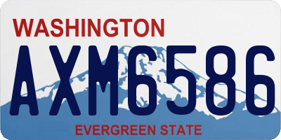 WA license plate AXM6586