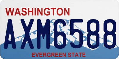 WA license plate AXM6588