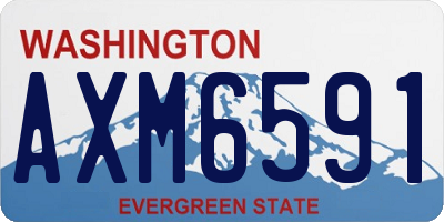 WA license plate AXM6591