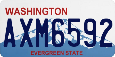 WA license plate AXM6592