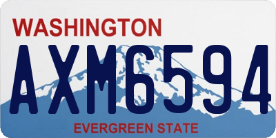 WA license plate AXM6594