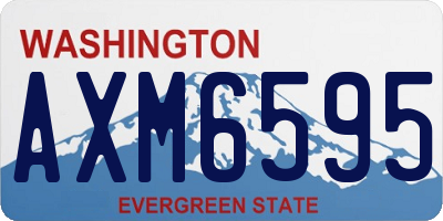 WA license plate AXM6595