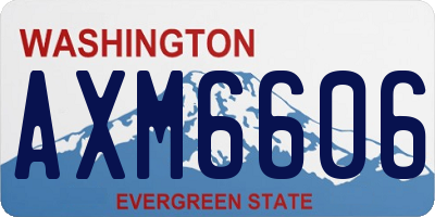WA license plate AXM6606