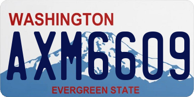 WA license plate AXM6609