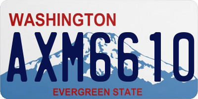 WA license plate AXM6610