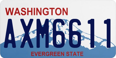 WA license plate AXM6611