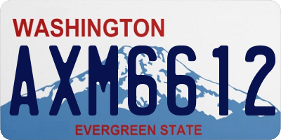 WA license plate AXM6612