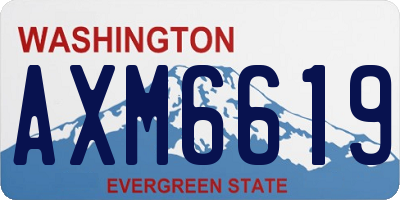 WA license plate AXM6619