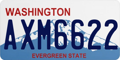 WA license plate AXM6622