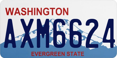 WA license plate AXM6624