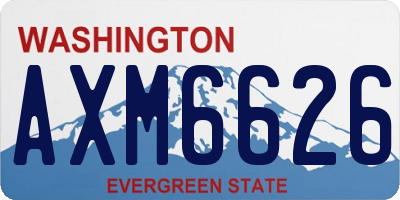 WA license plate AXM6626