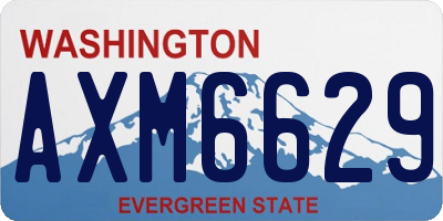WA license plate AXM6629