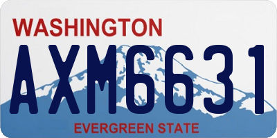 WA license plate AXM6631