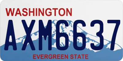 WA license plate AXM6637