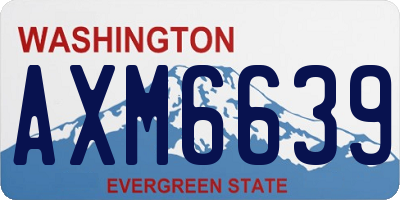 WA license plate AXM6639