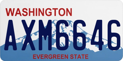 WA license plate AXM6646
