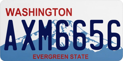 WA license plate AXM6656