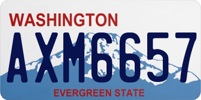 WA license plate AXM6657