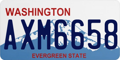 WA license plate AXM6658