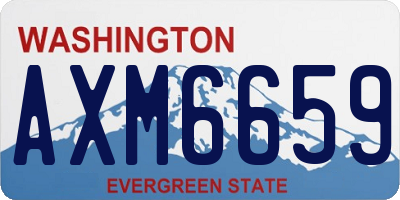 WA license plate AXM6659