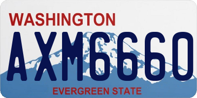 WA license plate AXM6660