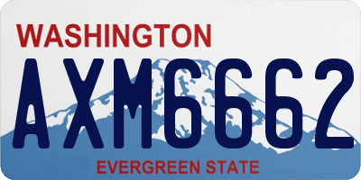 WA license plate AXM6662