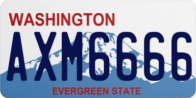 WA license plate AXM6666