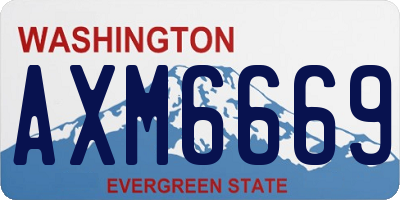 WA license plate AXM6669