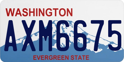 WA license plate AXM6675