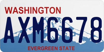 WA license plate AXM6678