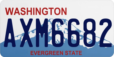 WA license plate AXM6682