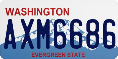 WA license plate AXM6686