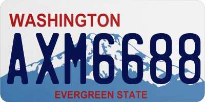 WA license plate AXM6688