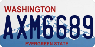WA license plate AXM6689