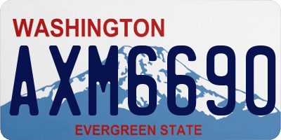 WA license plate AXM6690