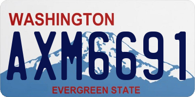 WA license plate AXM6691